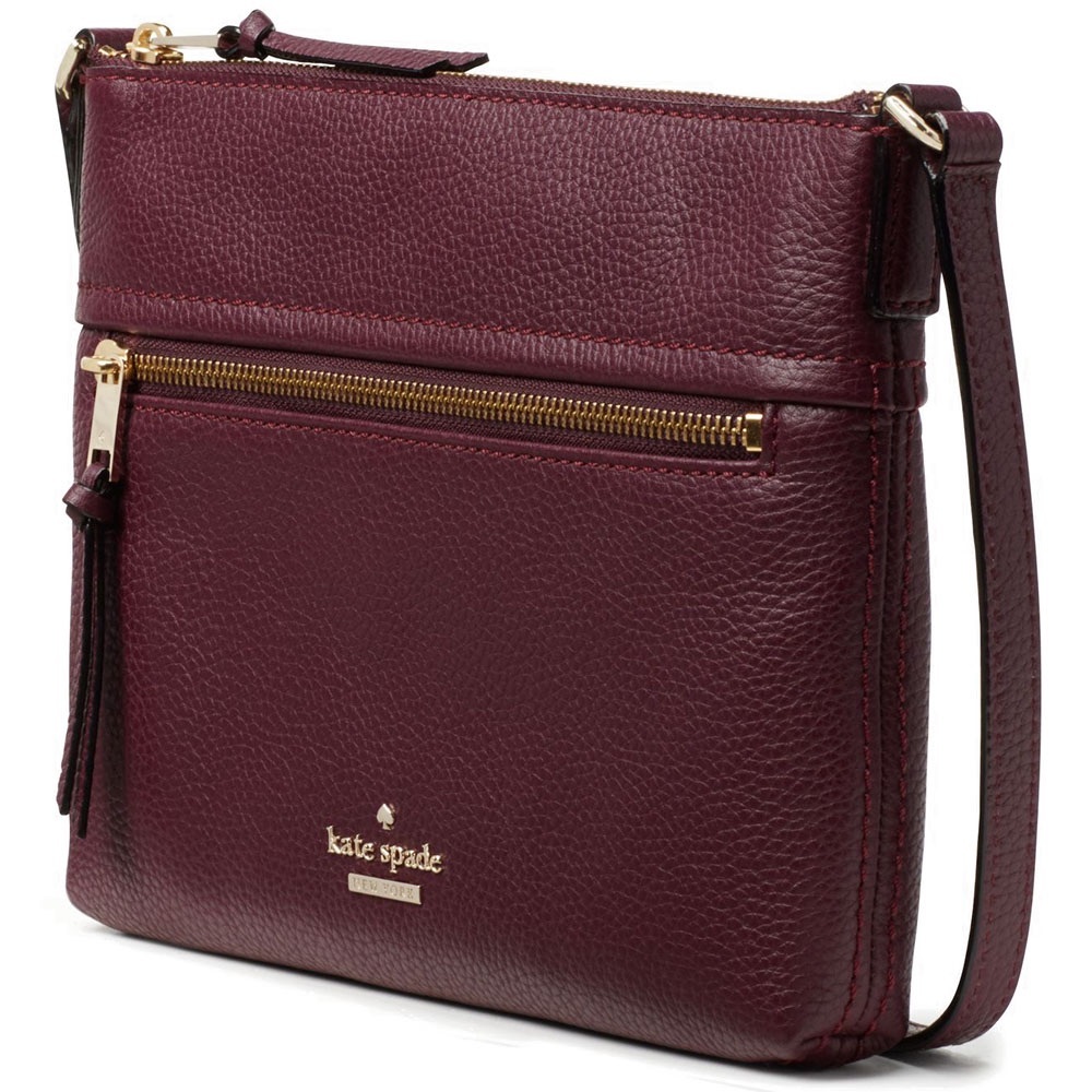 Kate Spade PXRU7922 Jackson Street Gabriele Cross Body Bag in Deep Plum